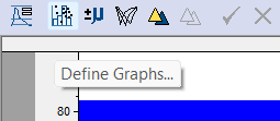 A screenshot of the Define Graphs button available in the lower toolbar in Clampfit.