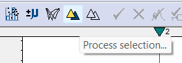 A screenshot of the Process Selection button available in the lower toolbar in Clampfit.